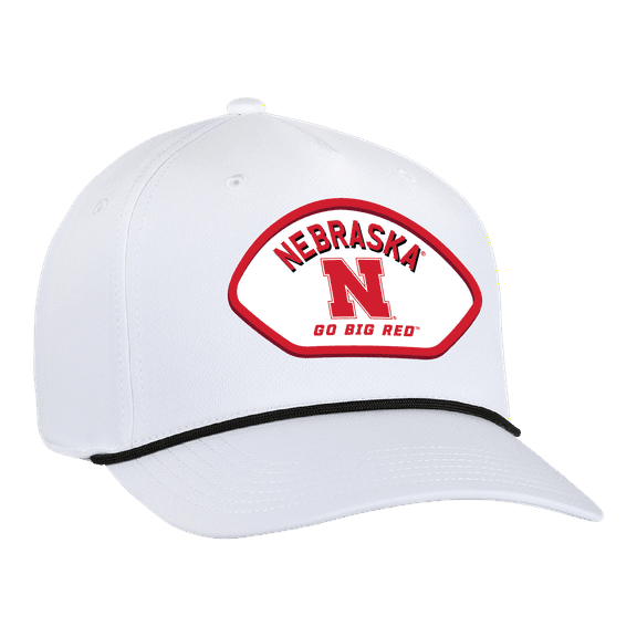 Men's-Ahead  White Nebraska Huskers Alto Rope Adjustable Hat