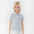 thumbnail image 4 of YUNAFFT Polos pour Enfants Été Décontracté Couleur Unie Manches Courtes Col Rond Lot de 2 Style Décontracté de Tous les Jours, 4 of 9