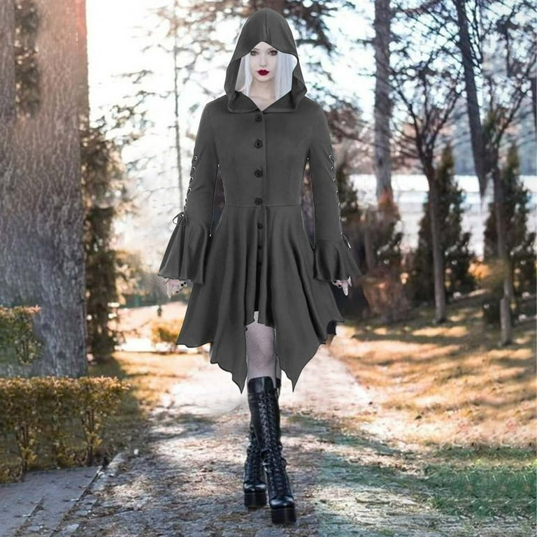 Gothic Hooded Dress Women's Costume