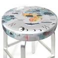 thumbnail image 3 of Kll The World Map With Cartoon Animals Round Bar Chair Cushion Cover 14 Inch,Bar Stool Protector With Elastic, Soft Washable, 3 of 7