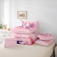 thumbnail image 6 of jejeloiu Cute Axolotl 7-Piece Twin Bedding Sets,Cartoon Mermaid Print Bedding Comforter Set For Girls Teens Reversible, 6 of 8