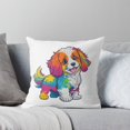 thumbnail image 5 of Ryan; Cute Puppy Illustration Throw Pillow Cover 45x45cm – Adorable Dog Cushion for Pet Lovers & Children Room, 5 of 7