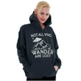 thumbnail image 3 of Not All Who Wonder Are Lost UFO Cute Unisex Plus Fleece Graphic Hoodie Brisco Brands 2X, 3 of 4