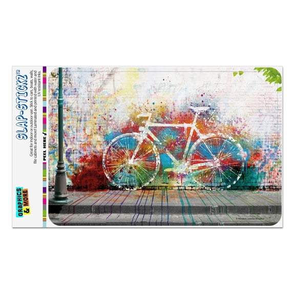 Colorful Rainbow Negative Space Bicycle Bike Wall Home Business Office Sign
