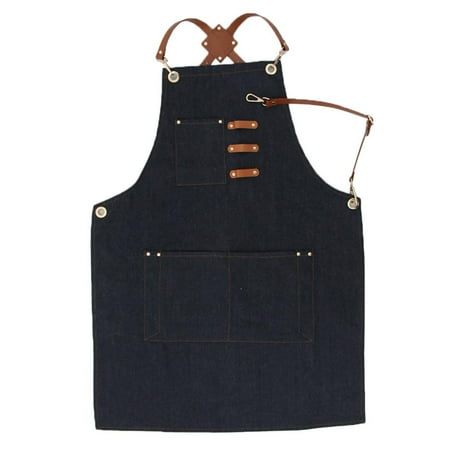 

Adjustable Apron Work Apron Barbecue Apron Kitchen Apron with Tool Pockets B