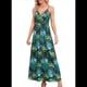 thumbnail image 2 of Vestido de Verano 2025 para Mujer, con Estampado Floral, Lazo Frontal, Tirantes Finos, Informal, Bohemio, , Suelto, Verde, Talla XXL, 2 of 6