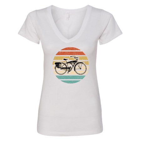 Inktastic Cycling Vintage Bicycle for Cyclist Women s V-Neck T-Shirt price history on PriceWatchPro
