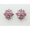 thumbnail image 4 of Faship Gorgeous Pink Crystal Clip Ons Earrings, 4 of 5