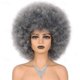 thumbnail image 1 of Zhuge Peluca afro suave de los años 70 para mujeres Pelucas de cabello afro rizado con flequillo Peluca afro de cabello sintético Peluca afro para uso diario en fiestas, Gris oscuro, 1 of 2