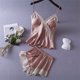 thumbnail image 3 of Daeyard Sexy Lace Lingerie Set for Women Silk Pajama Set Cami and Shorts 2 Pieces Pjs Nightwear Satin Sleepwear Home Clothing, 3 of 3