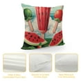 thumbnail image 4 of COMIO  Hello Summer Pillow Cover Watermelon Ice Cream Popsicle&nbsp;Decorative Red Green Stripes Throw Pillow Cases Seasonal Farmhouse Couch Cushion Cover, 4 of 5