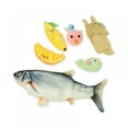 thumbnail image 4 of AAOMASSR Peluche Douce pour Animaux Jouets Interactifs pour Chats en Forme de Poisson 3D Oreiller en Peluche Simulation Poisson Jouet, 4 of 8