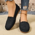thumbnail image 2 of Women's Orthopedic Leather Loafers Comfortable Lightweight Slip-On Flats Casual Comfort Walking Shoes Moccasins Driving Walking Shoes Black 7.5, 2 of 6