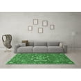 thumbnail image 3 of Ahgly Company Indoor Square Medallion Emerald Green Traditional Area Rugs, 4' Square, 3 of 4