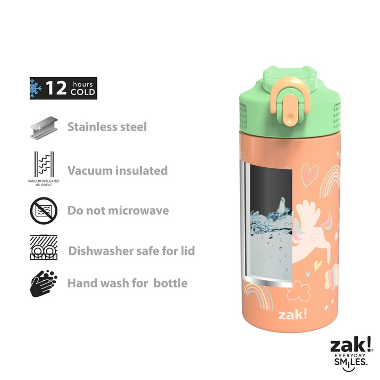 Zak Designs, Other, Zak Designs Locking Spout Stainless Steel Water  Bottle Minecraft