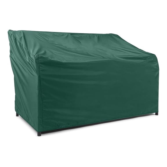 Adirondack Cover – Water-Resistant 12-Gauge Vinyl with Polyester Lining, Elastic , Mesh Vent, and Durable Outdoor Patio Furniture Protection, 74W x 32D x 34H, Green
