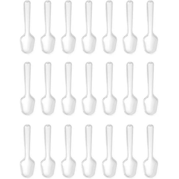 500pcs Disposable Plastic Spoons Clear Ice Cream Spoons Mini Spoons For Jelly Pudding Desert