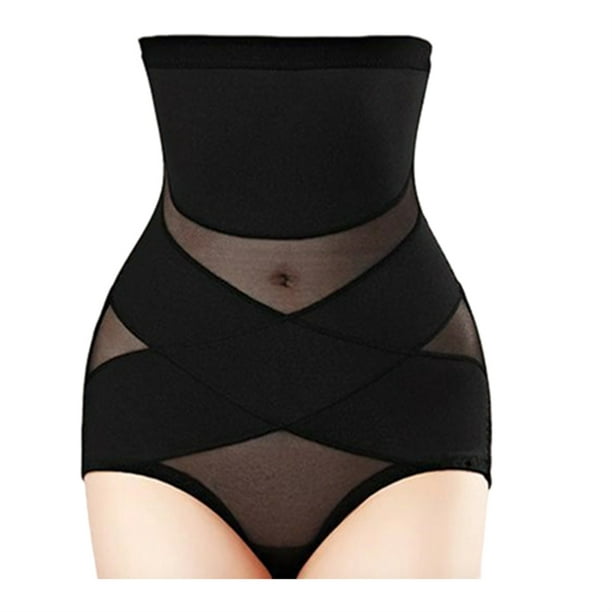 Women's High Waisted Cross Compression Abs Shaping Pants Slimming Body  Shaper US 