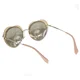 thumbnail image 5 of MIU MIU 54R Gold Red Silver Mirror Round Heart Metal Enamel Sunglasses Mu54RS, 5 of 6