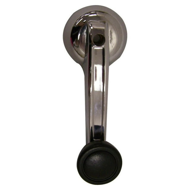 Crown Automotive Manivelle de Fenêtre J3726992 Remplacement OEM; Chrome; Acier; Noir; Simple