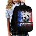 thumbnail image 3 of Uourmeti Soccer Paint Splatter Lightweight Backpack, 17 Inchs Adjustable Shoulder Straps Daypack Comfortable To Carry School Backpack for Teenagers, 3 of 6