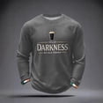 thumbnail image 4 of Men's Hello Darkness My Old Friend Shirts Waffle Long Sleeve T-Shirt St. Patrick's Day Shirt, 4 of 6