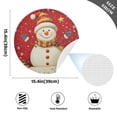 thumbnail image 5 of Round Grid Placemat ,One Sizex1, Round Placemat, PVC Plate Mat，15.4 Inch Non-Slip and Heat Resistant, Table Placemat, Dining Room Placemat Cute Red Christmas Snowman, 5 of 7