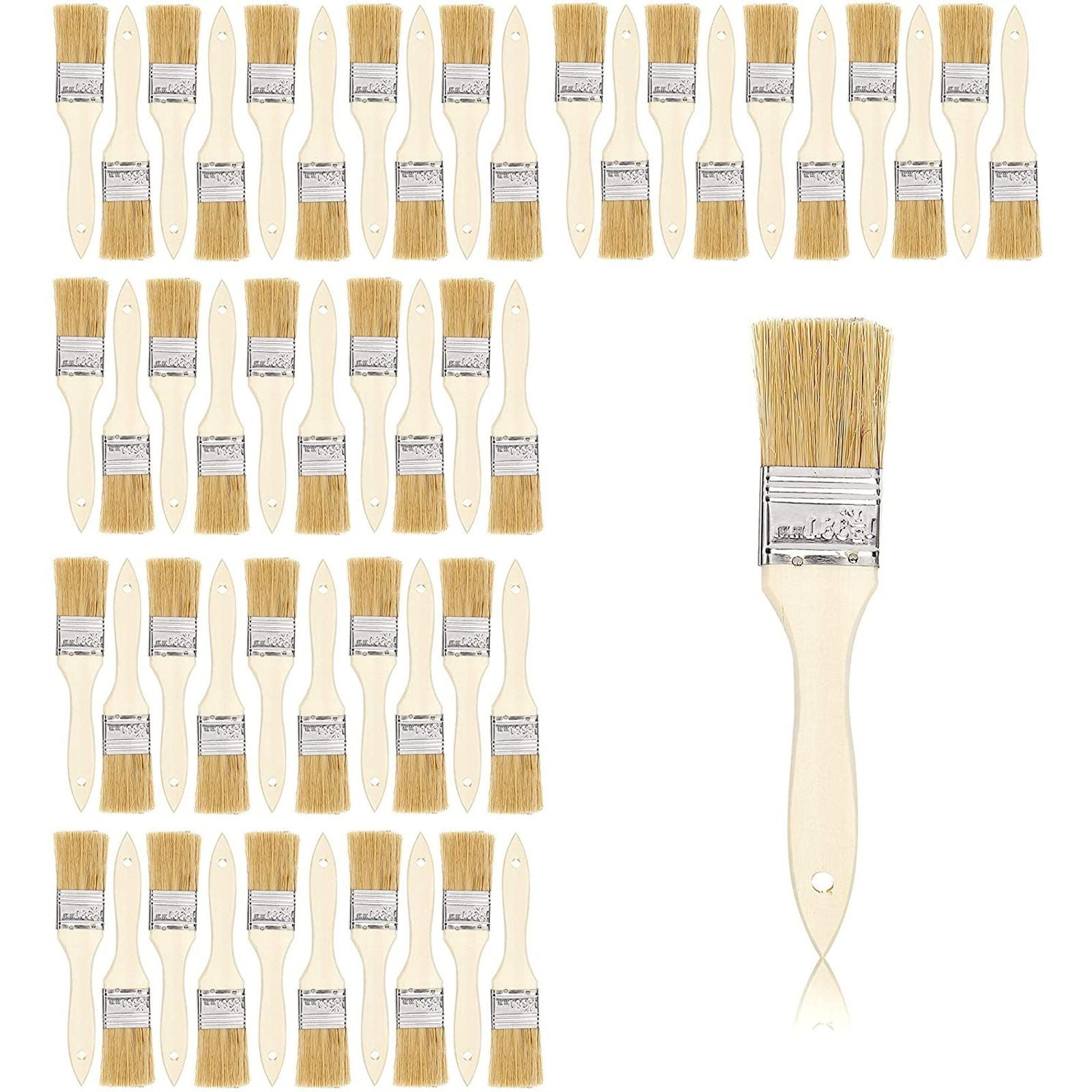 36 Chip Brush Brushes Perfect Adhesives Paint Touchups Sizes 0.5" 1" 1.5" 2" 3" 