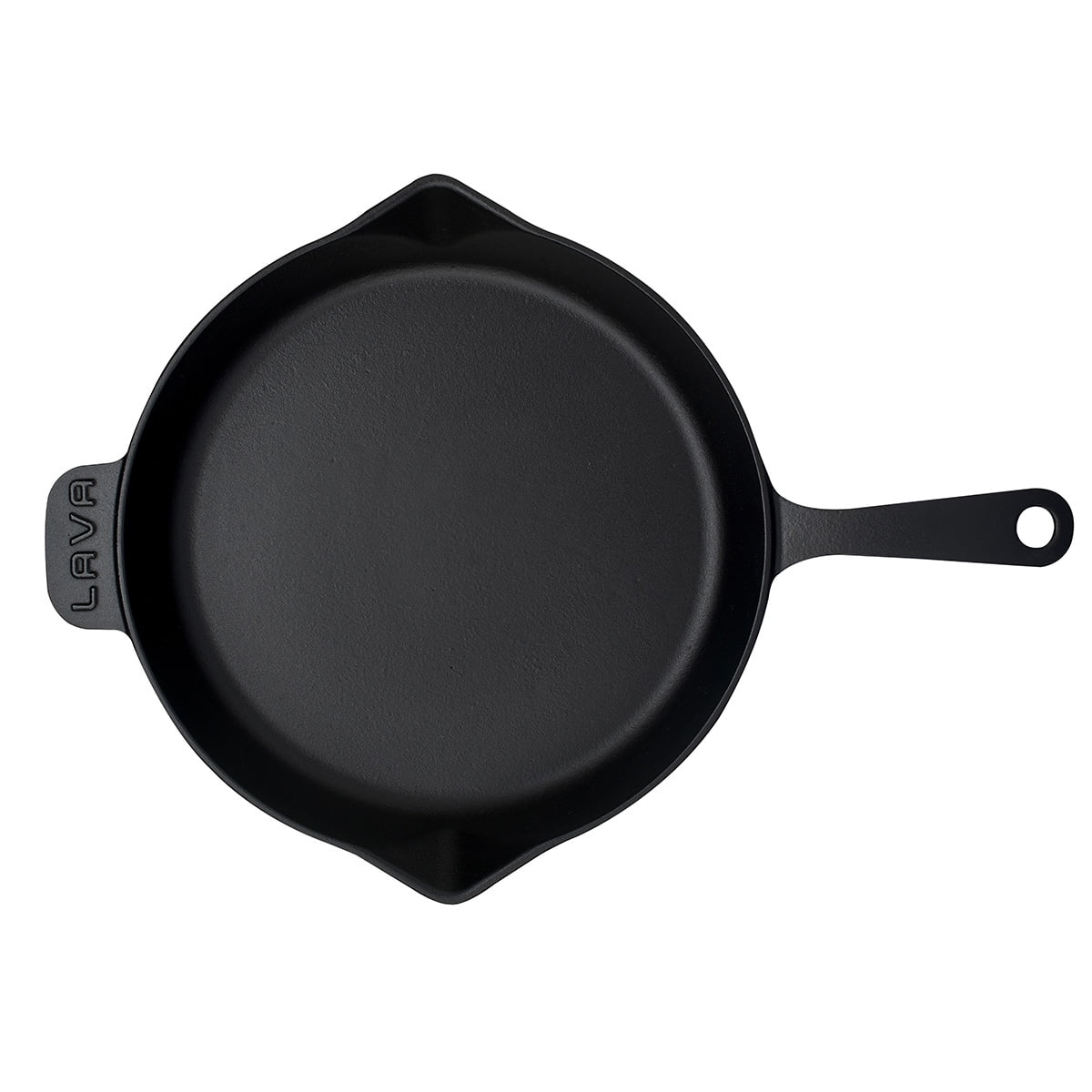 Lava Enameled Cast Iron Skillet Frying Pan with Pour Spouts
