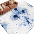 thumbnail image 2 of 6'x9' Area Rugs, Blue Dandelion Indoor Outdoor Area Rug for Living Room Bedroom, Rustic Simple Botanical Spring Flowers Washable Bathroom Rugs Kitchen Floor Carpet Mats Home Decor Aesthetic, 2 of 8