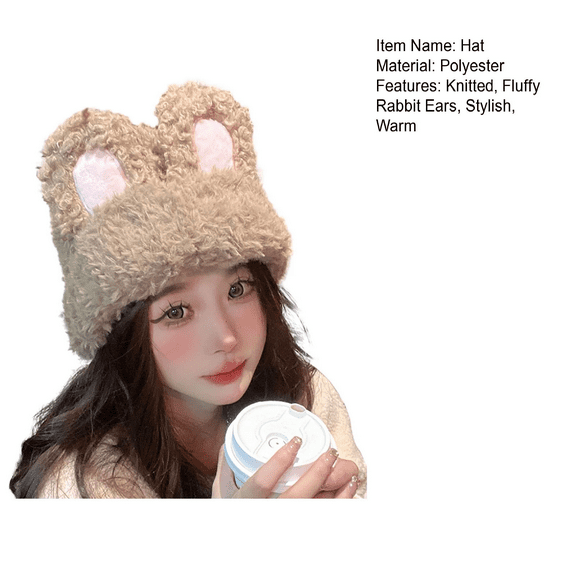 Sweet and Cute Bunny Hat - Kawaii Bunny Hat Soft Plush Animal Ear Headband with Floppy Ears