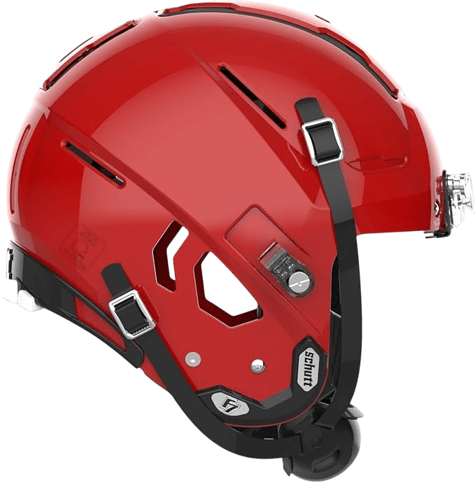 Schutt F7 VTD Adult Football Helmet - Collegiate Package (L, Scarlet)