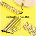 thumbnail image 5 of 2Pcs Brass Round Tube, 3.5mm OD 0.5mm Wall Thickness 200mm Length Seamless Tubing, 5 of 6