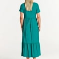 thumbnail image 4 of Mikilon Women's Summer Maxi Dress with Pockets,Casual Short Sleeve Crew Neck Dress, 4 of 5
