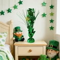 thumbnail image 6 of St. Patrick's Day Glitter Shamrock Centerpiece, 13in/33cm Green Tinsel Table Decor with Clover Ornaments, Festive Tabletop Arrangement for Irish Party Home Decor, 6 of 8
