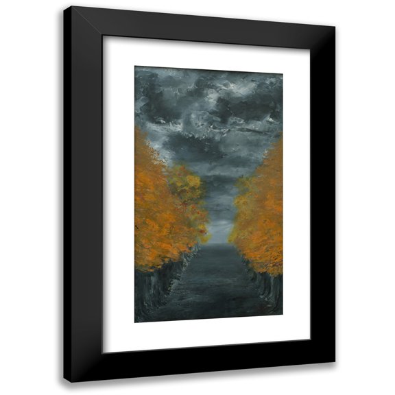 August Strindberg 10x14 Black Modern Framed Museum Art Print Titled - The Avenue (1903)