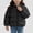 Black, variant on ITSAME Girls Quilted Puffer Jacket (1-8) Bear Graphic Zip Up Winter Warm Coat with Pockets Size 7