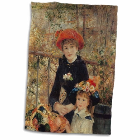 3dRose On the Terrace  1879 by Pierre-Auguste Renoir - Towel  15 by 22-inch