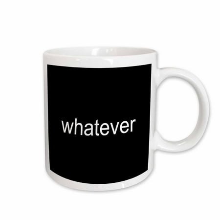 

3dRose Whatever Black Ceramic Mug 15-ounce
