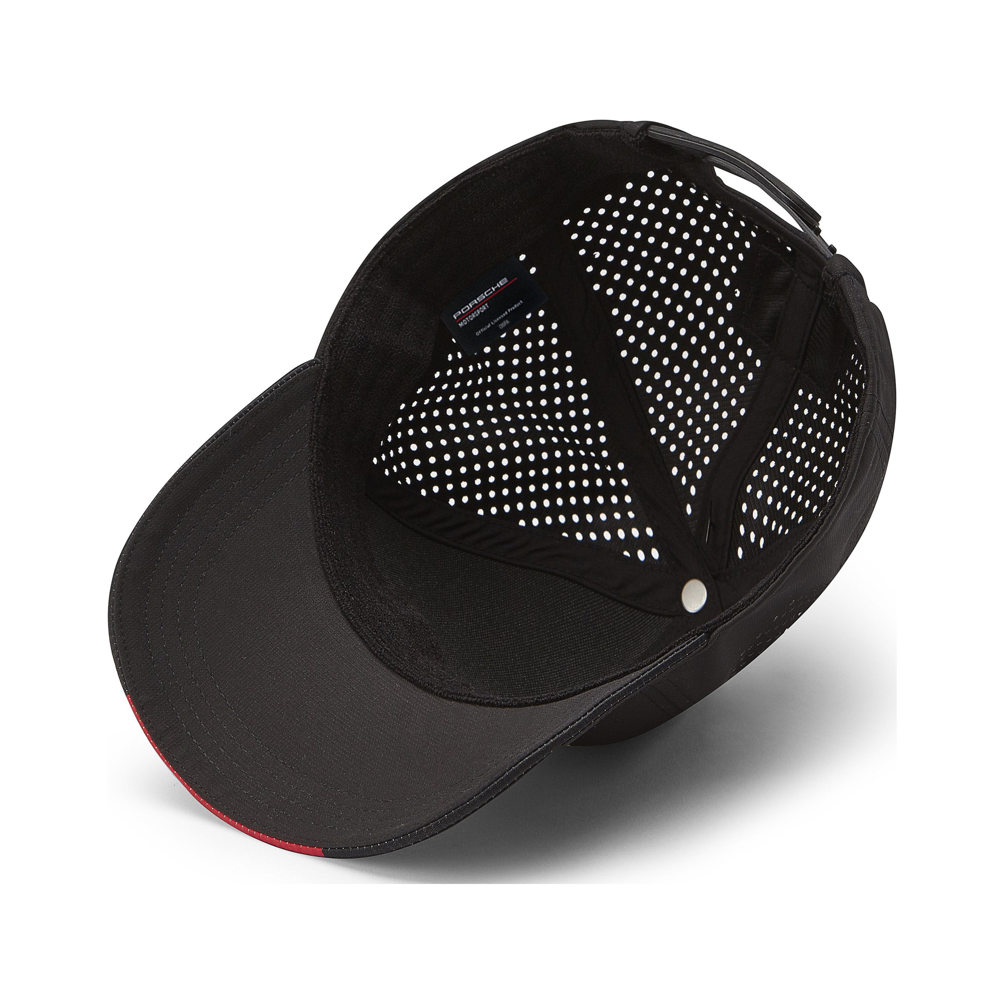 Paddock Collection Porsche Motorsport Hat Adjustable Fit Male Hat, 100% Polyester, Black