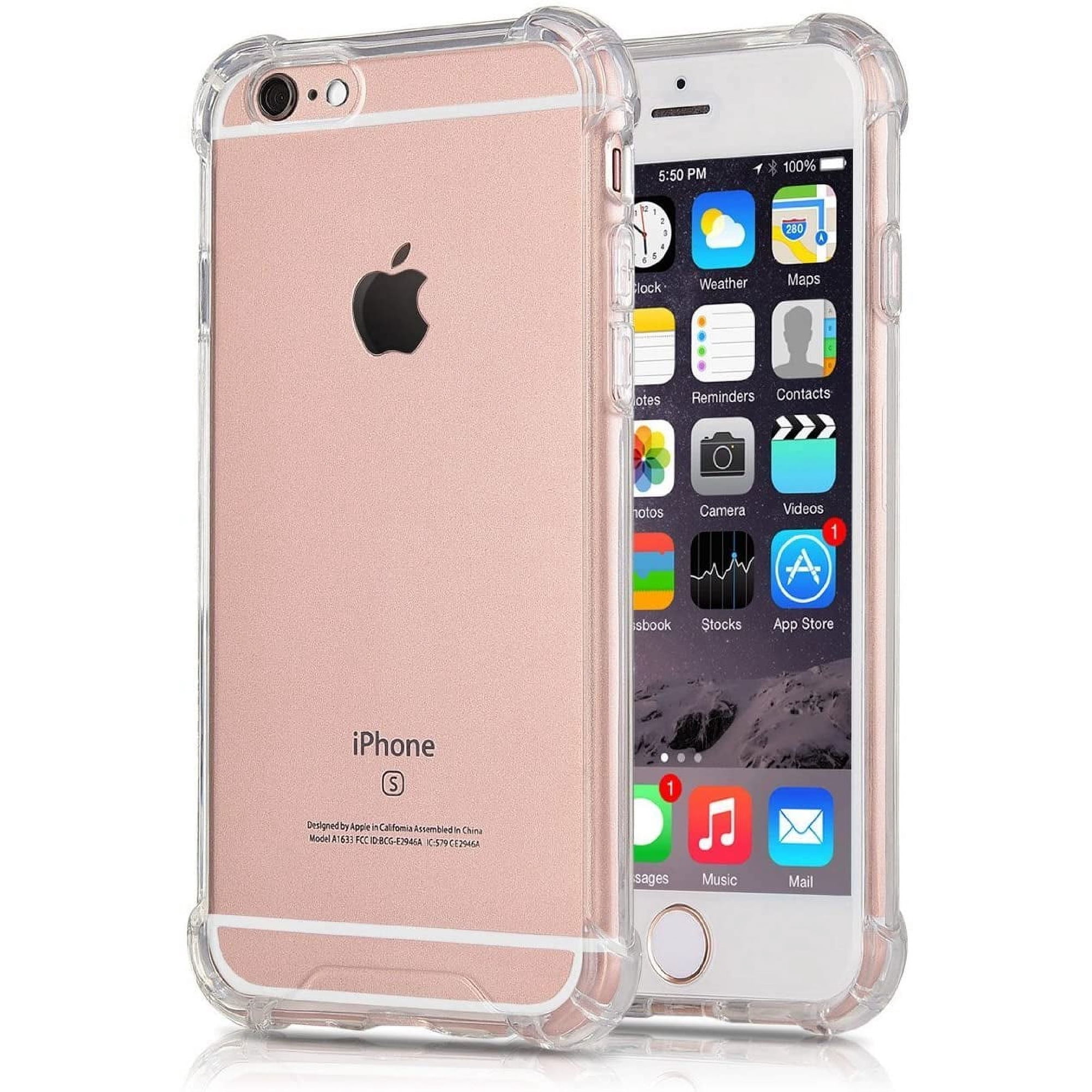 Njjex iPhone 6 / iPhone 6 Plus / iPhone 6 6S Plus Case, Njjex iPhone 6 Plus Crystal Clear Shock Absorption Technology Bumper Soft TPU Cover Case for Apple iPhone 6, 6S, 6S Plus -Clear