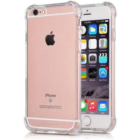 Njjex iPhone 6 / iPhone 6 Plus / iPhone 6 6S Plus Case, Njjex iPhone 6 Plus Crystal Clear Shock Absorption Technology Bumper Soft TPU Cover Case for Apple iPhone 6, 6S, 6S Plus -Clear