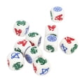 thumbnail image 1 of Dados De 6 Caras, 10 Dados Blancos Impermeables De 14 Mm Interactivos Para Entretenimiento, 1 of 7