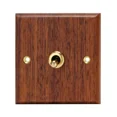 thumbnail image 1 of 1pc Solid Wood Panel Switch Wall Lamp Retro Brass Rocker Switch, 1 of 3