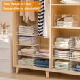 thumbnail image 6 of Huxidaja 6-Tier Stackable Closet Organizers, Foldable Iron Mesh Baskets for Clothes Storage, White, 6 of 8
