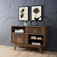 thumbnail image 3 of Modway Render Modern Style Particleboard Wood Display Stand in Walnut, 3 of 7