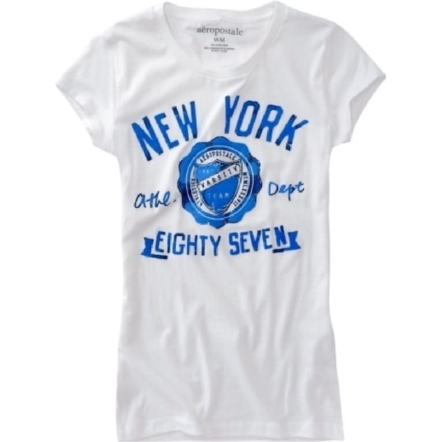 Camiseta gráfica con serigrafía para mujer de Aeropostale, blanca, extra pequeña