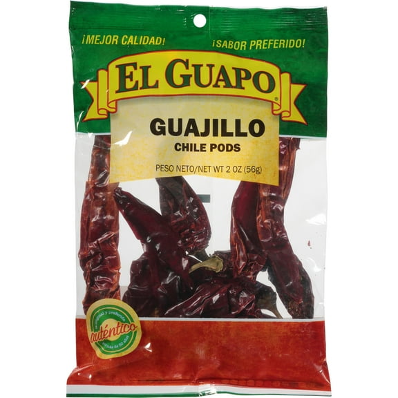El Guapo Whole Guajillo Chili Pods, 2 oz Bag