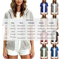 thumbnail image 4 of VBVC Women's Short Sleeve Zip Up Hoodie , Lightweight Athletic Jacket For Women , Ladies' Casual Drawstring Workout Tops with Pockets, *White , Large, 4 of 9