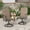 Paded Brown, variant on STARY Outdoor Dining Chairs Set of 2, 360°Swivel Patio Dining Chair with Textilene Fabric, Outdoor Metal Armchair All Weather Resistant, Ergonomic Comfort, Perfect for Patio, Backyard, Balcony